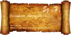 Szombat Hermiás névjegykártya
